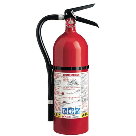 2A/10BC Rechargeable Fire Extinguisher - Red, 4 lb