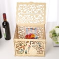 thumbnail image 3 of Caja para tarjetas de boda con cerradura rústica para recepción de boda, despedida de soltera, Baby Shower, 3 of 8