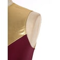 thumbnail image 6 of Alvivi Women Metallic Gold Sleeveless Praise Dance Dress Full Length Liturgical Worship Costume Burgundy M, 6 of 7