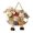 Pink, variant on Hanging Animal Tissue Holder Quilted Fabric Paper Towel Dispenser With Rope Strap For Kitchen Bathroom Home Decor 7.9 Inches