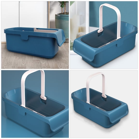 SOPOTUTU Large Capacity Cleaning Bucket for Flat Mop Use Durable Plastic Design