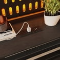 thumbnail image 5 of Leumius Full Size Loft Bed with Storage Shelves and Pegboard,Metal Loft Bed Frame with USB Ports and LED Lights,Black, 5 of 12