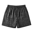 thumbnail image 4 of SOOMLON Linen Shorts Women Plus Size Elastic Waist Curvy Shorts Striped Shorts with Pockets Casual Weekend Clothes, 4 of 6