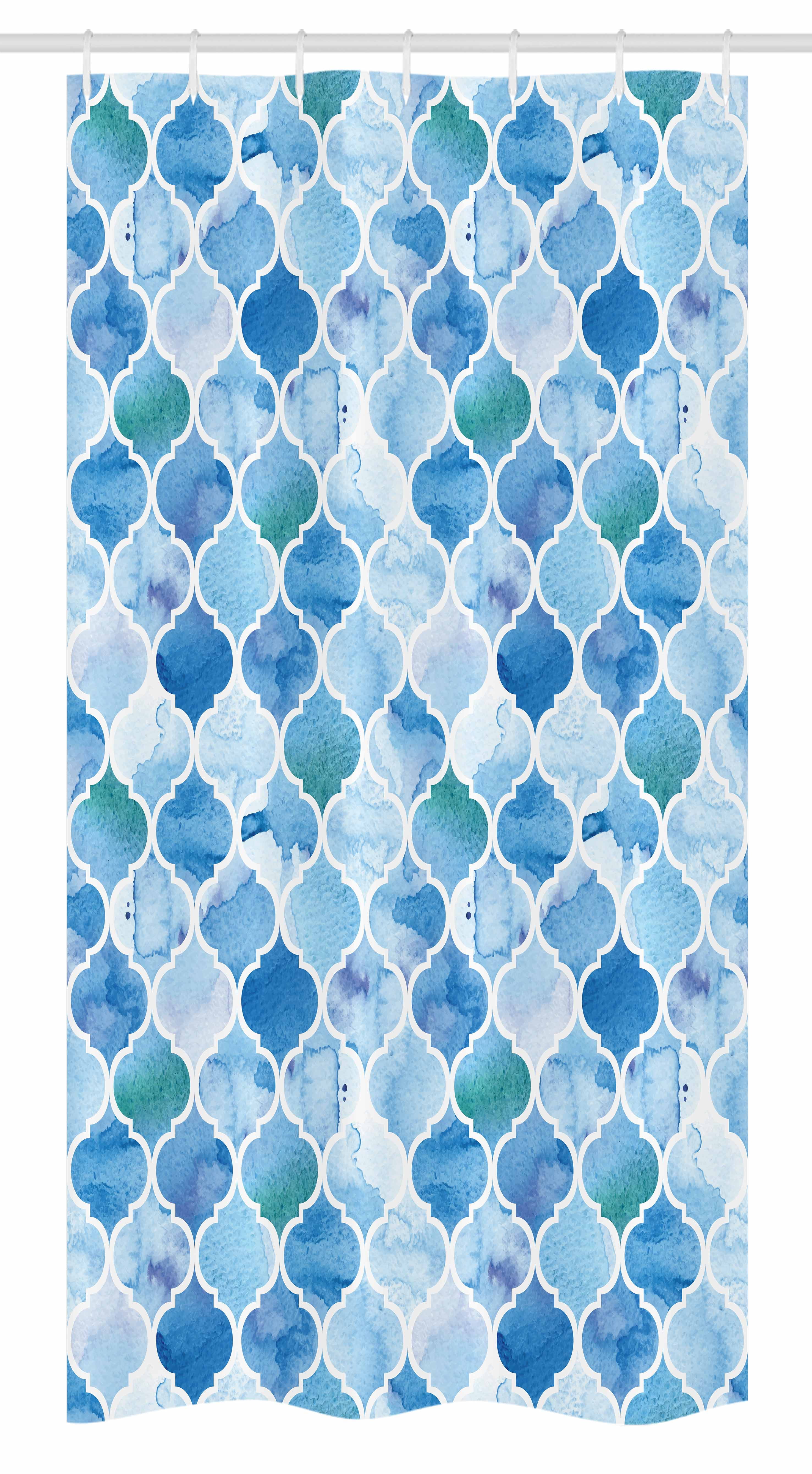 Moroccan Stall Shower Curtain Arabic Mosaic Pattern Print for Bathroom 54"x78" 