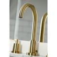 thumbnail image 4 of Kingston Brass FSC8923SVL Serena Widespread Bathroom Faucet with Brass Pop-Up, Brushed Brass, 4 of 8