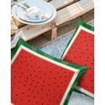 thumbnail image 2 of Outdoor Pillow Covers Throws Summer Fruit Watermelon Seeds on Red,Waterproof Pillow Cases Pack of 2 Green Stripe Border,Durable Cushion Cover Pillowcase for Patio Balcony Couch Garden, 2 of 7