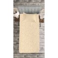 thumbnail image 3 of Ambesonne Beige Quilted Bedspread Set 2 Pcs, Abstract Floral Pattern, Twin Size, Redwood Beige, 3 of 3