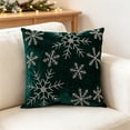 thumbnail image 5 of WWG Velvet Christmas Pillow Cover 18x18, Decorative Throw Pillow Case with Rhinestone Beaded Pattern, Hidden Zipper, Washable, for Sofa Couch Bed Living Room Couch, 5 of 6
