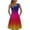 Multicolor Womens Summer Dress, variant on USSUMA Summer Dresses for Women 2022, Women's Sleeveless A Line Party Mini Dress Tie-Dye Gradient Rainbow Print Sundress Swing Summer Short Dress