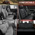 thumbnail image 7 of DIKSOAKR Seat Covers Fit for 2014-2021 Toyota Tundra 5 Seats Crewmax Double Cab Leather Truck Pickup Full Set Seat Covers, 7 of 7