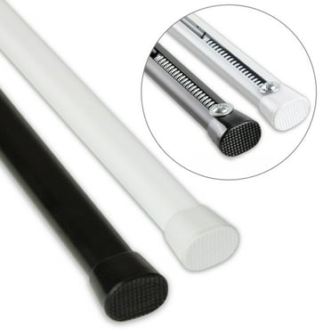 Contemporary Home Living Oval Spring Tension Curtain Rod - 60" - Black