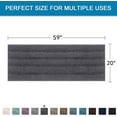 thumbnail image 5 of PrimeBeau Microfiber Chenille Absorbent Bath Rugs, Gray, 58" x 20", 5 of 8