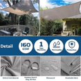 thumbnail image 2 of Starlight-2 X 2m Square Shade Sail, Water Resistant, 95% Uv Block, For Garden, Beach, Patio (grey), 2 of 5