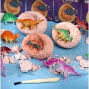 Xizioo Dinosaur Toys, Dinosaur Egg Dig Kit Kids- Surprise Eggs Pack with 4 Unique Dinosaurs- Easter Eggs Archaeology Science Gifts for Boys Girls Dino Eggs Excavation Toy for Age 3-12