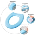 thumbnail image 3 of Funda para asiento de inodoro, cojín para asiento de inodoro EVA suave e impermeable, Universal con diseño autoadhesivo para baño, 3 of 6