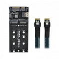 thumbnail image 2 of FVH SFF-8654 Cable Card U2 Kit NGFF M-Key to Slimline SAS NVME PCIe SSD SATA Adapter for Mainboard, 2 of 7