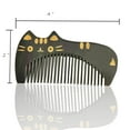 thumbnail image 6 of Fymlhomi Natural Cat-shaped horn comb for girls and boys Hairs-100% Handmade Buffalo Comb for Toddler kids-4'' Poket Comb for Man and Woman-Fine Tooth, Small , black, 6 of 6