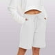 thumbnail image 1 of MKLEKYY Pantalones Cortos de Mezclilla para Mujer, Pantalones Cortos Casuales para Correr, Entrenamiento, Cintura Elástica, Pantalones de Yoga Deportivos con Bolsillos, 1 of 4