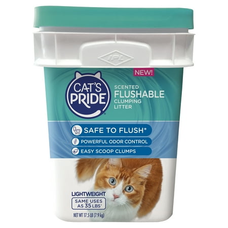 UPC: 0041788019174 | Cat s Pride Flushable Clumping Clay Cat Litter  17.5-lb pail