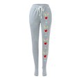 thumbnail image 4 of WILLBEST Fall Clothes Women Women Fashion Pants Comfy Pajama Bottom Straight Leg Drawstring Yoga Pants Breathable Color Block Pajama Sweatpants Slim Pant, 4 of 4