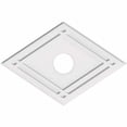 thumbnail image 2 of Ekena Millwork CMP32X21DD-05000 5 in. ID x 11.25 in. Rectangle Diamond Architectural Grade PVC Contemporary Ceiling Medallion, 2 of 3