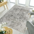 thumbnail image 5 of 5' X 8' Beige Oriental Distressed Stain Resistant Area Rug, 5 of 5