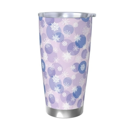 

Logiee Winter With Snowflakes Print 20OZ Car Cup with Lid Stainless Steel Vacuum Insulated Double Wall Travel Tumbler Durable Insulated Coffee Mug Thermal Cup with Straw-Without Straw