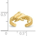 thumbnail image 5 of 14K Yellow Gold Dolphin Toe Ring Made In United States k3834, 5 of 5