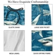 thumbnail image 4 of luoweisi Men's Beach Shorts Quick Dry Swim Trunks with Mesh Lining Shark M, 4 of 5