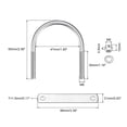 thumbnail image 2 of Unique Bargains Rond U-Bolts 5 Ensembles 47mm (1.85') Largeur Intérieure 65mm Longueur M6 304 Acier Inoxydable avec Rondelles et Plaques d'Écrous, 2 of 5