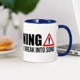 thumbnail image 4 of CafePress - Warning Spontaneous Singing - 11 oz Ceramic Mug - Novelty Coffee Tea Cup, 4 of 6