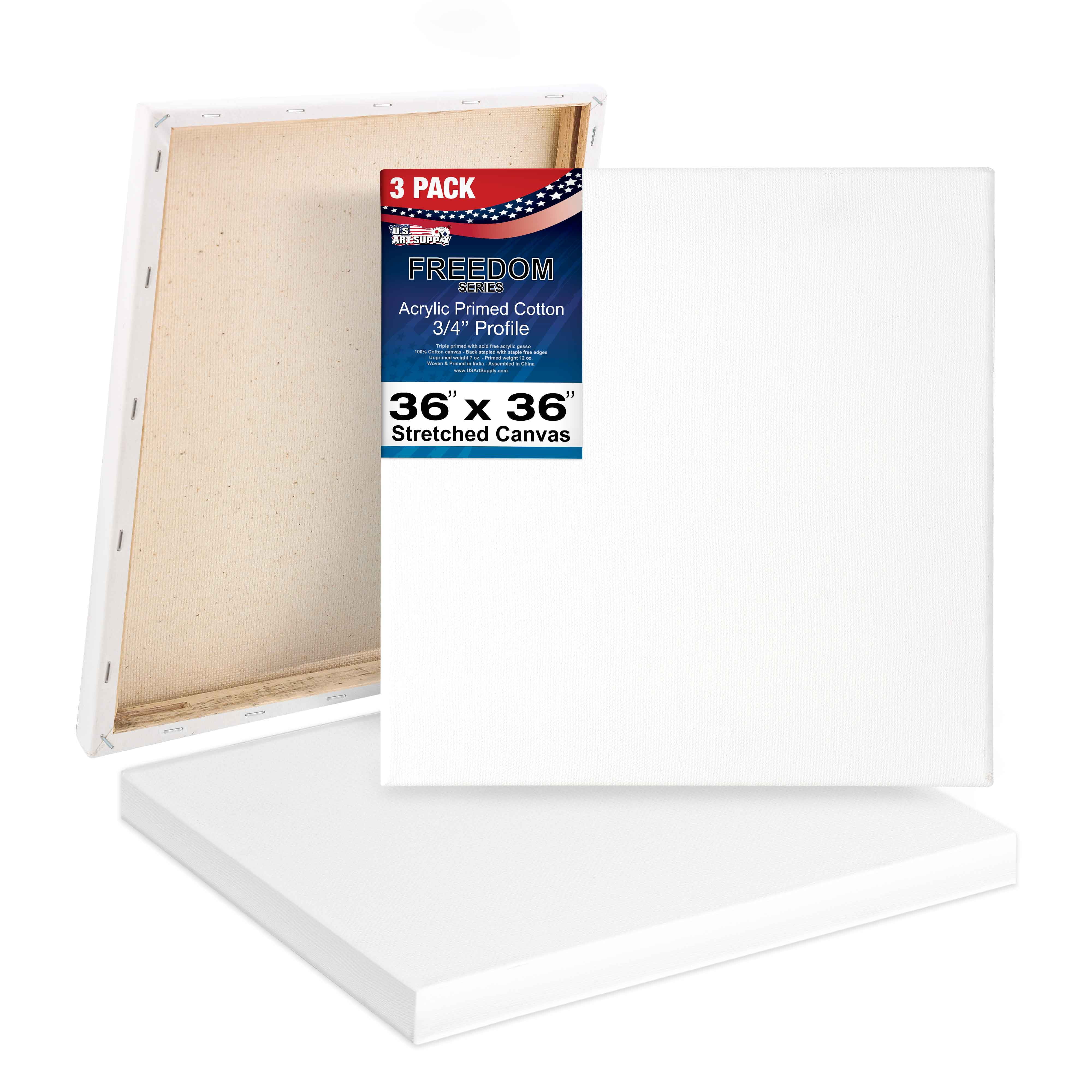 Creative Mark The Edge Deluxe Stretched Canvas - 12x18 Inches, Pack Of 3, 1-1/2 Inch Deep
