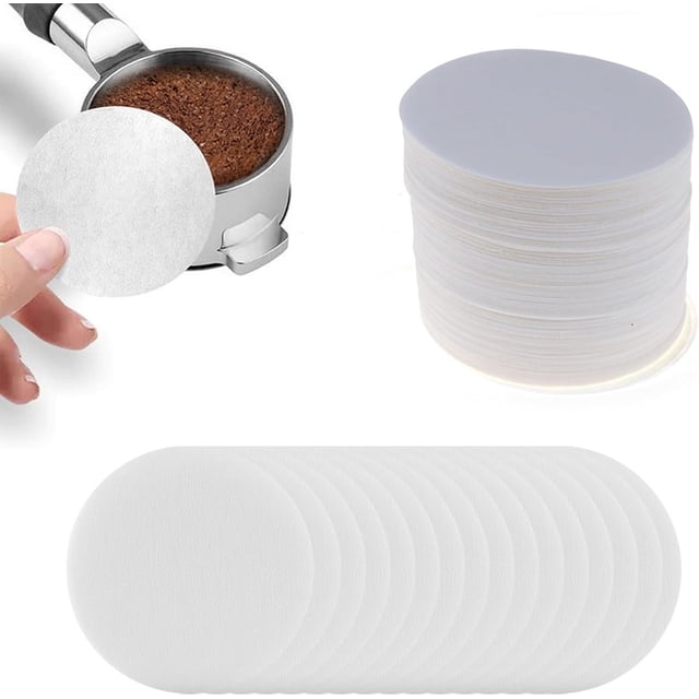 PinesC 600pcs Coffee Paper Filter, 51mm Unbleached Coffee Filter Paper Round Coffee Maker Filtersatible with Espresso Makers, Disposable Coffee Tea Filters 51mm