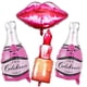 thumbnail image 1 of Lips Balloons Lipstick Foil Balloon for Women Champagne Bottle Balloon Decoration Wine Glasse for Birthday Wedding WD.WDQZL Hogar, 1 of 1