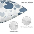 thumbnail image 5 of YFYANG Square Decorative Throw Pillow Case (Without Pillow Insert), Blue Heart Pattern Bedroom Sofa Car Cushion Cover, 22"x22", 5 of 9