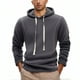 thumbnail image 1 of Sudadera con capucha para hombre, informal, lisa, gruesa, con cordón elástico, cierre de manga larga, blusa con capucha, blusa de poliéster para hombre, 1 of 5