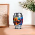 thumbnail image 7 of JAGASY Bear Miniature Handmade Urn for Daughter, Blue Small Urns for Human Ashes Keepsake, River Orange Yellow Trees Decorative Urns for Son, Burial Urn for Children, (3 Inch), 7 of 7
