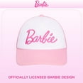 thumbnail image 3 of Gorra de béisbol Barbie a la moda para niñas, gorra de algodón rosa para niñas de 5 a 13 años, gorra ajustable con cierre a presión para el patio de recreo, viajes, uso diario, 3 of 5