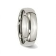 thumbnail image 3 of Bague de Mariage Polie en Titane Ciselé 6mm pour Hommes, 3 of 6