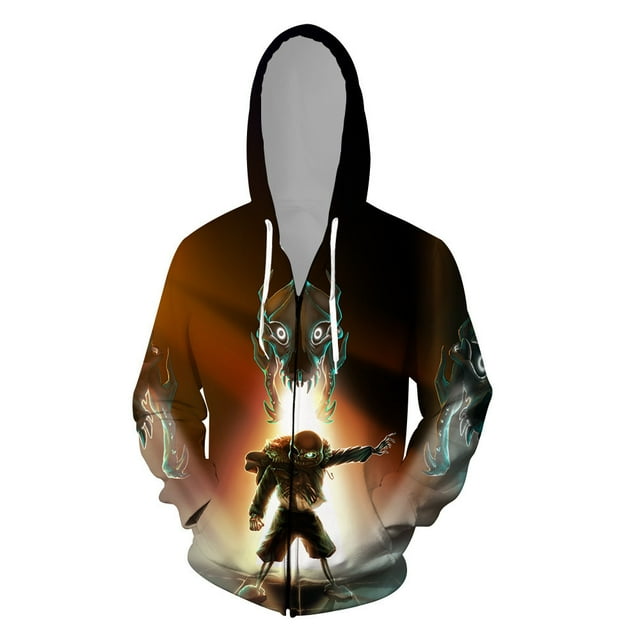 Under The Legend Of Undertale Skull Brothers 3D Printed Zipper Sweater Game Peripheral Hoodie Jacket