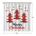 thumbnail image 5 of Happy Christmas Tree Red Shower Curtains,Reusable Bath Curtain with Hooks Retro Polyester Fabric Curtains for Halloween Thansgiving Christmas Hotel Dorm, 5 of 5
