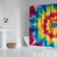 thumbnail image 2 of Rainbow Tie Dye Mandala Pattern Shower Curtain 84"x72" ,Bathroom Decorative Shower Curtains Set with 12 Hooks,Modern Waterproof Washable Shower Curtain, 2 of 6