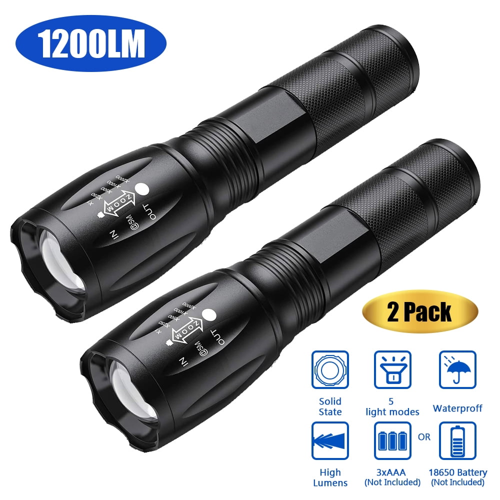 HighPowered LED Flashlight S1200 Brightest High Lumen Light with 5