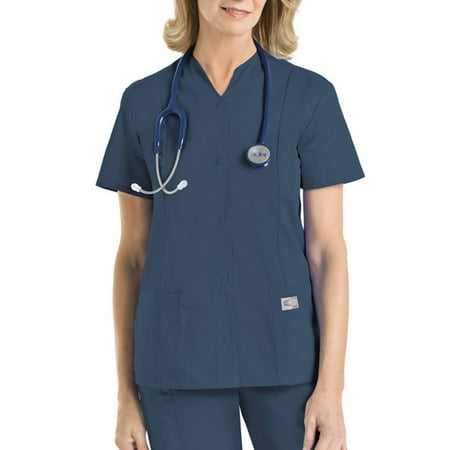 Landau Women's Snap Front Tunic Scrub Top, Style 70223
