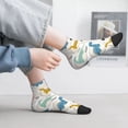 thumbnail image 2 of Rateoe Cute Dinosaurs Pattern Quarter Crew Socks,Toe Seamed Ankle Socks,Cotton Cushioned Breathable Athletic Crew Sports Socks, 2 of 7
