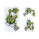 thumbnail image 1 of ABPHQTO Cocodrilo de dibujos animados cruel Juego de alfombras de baño de 3 piezas Alfombra de baño Alfombra de contorno y tapa de inodoro, 1 of 2