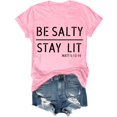 thumbnail image 4 of YDLCAFD Pâques Femmes Mode Décontractée Imprimés Manches Courtes Col Rond T-Shirt Ample Blouse Hauts, 4 of 5