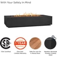thumbnail image 5 of Real Flame Aegean 70" Rectangle Steel Propane or Natural Gas Fire Pit Table in Black, 5 of 9