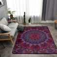 thumbnail image 4 of DouZhe Rosette Mandala Pattern Area Rugs Non-Slip Machine Washable Floor Mat, Kaleidoscope Style Carpet Doormat, 63x48 inches, 4 of 6