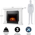 thumbnail image 4 of Real Flame Callaway 63" Grand Electric Fireplace in White, 4 of 9
